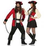 Costumi di coppia Pirati Skull Rosso