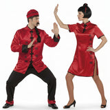 Costumi di coppia Cinesi rossi e neri
