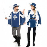 Costumi di coppia Moschettieri blu