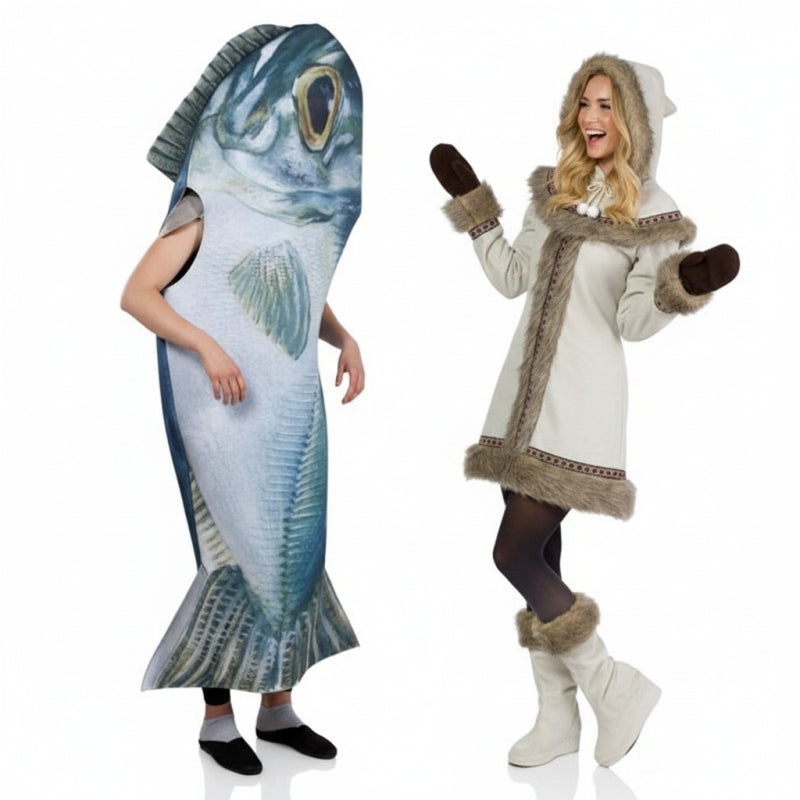 Costumi di coppia Pesce e Eschimese Siberiano