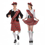 Costumi di coppia Scozzesi rossi