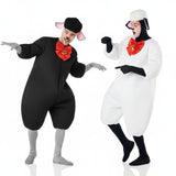 Costumi di coppia Pecore Bianco e Nero