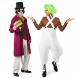 Costumi di coppia Willy Wonka e Oompa-Loompa della Fabbrica di Cioccolato