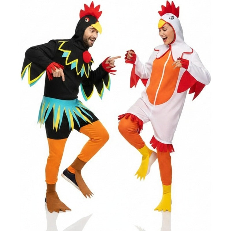 Costumi di coppia Gallo e Gallina con cresta