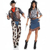 Costumi di coppia cowboy del selvaggio West