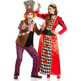 Costumi di coppia Cappellaio Matto e Regina di Cuori