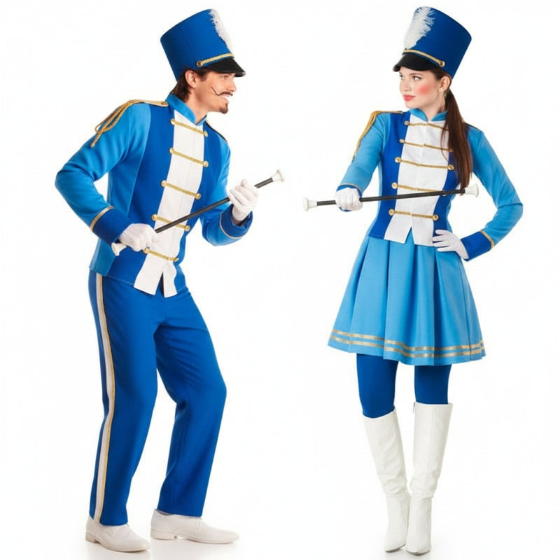 Costumi di coppia Soldatino e Majorette Blu
