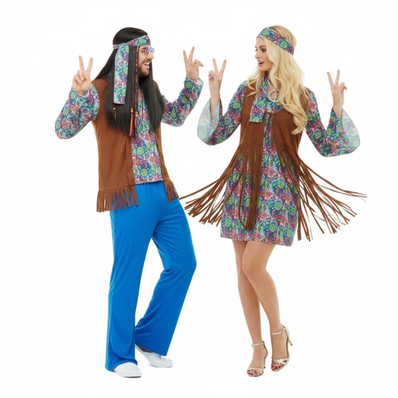 Costume Hippie Coppia "Pace e Amore"
