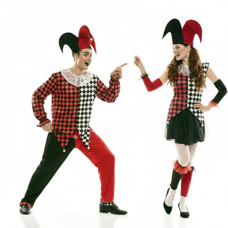 Costumi di coppia Arlecchini veneziani