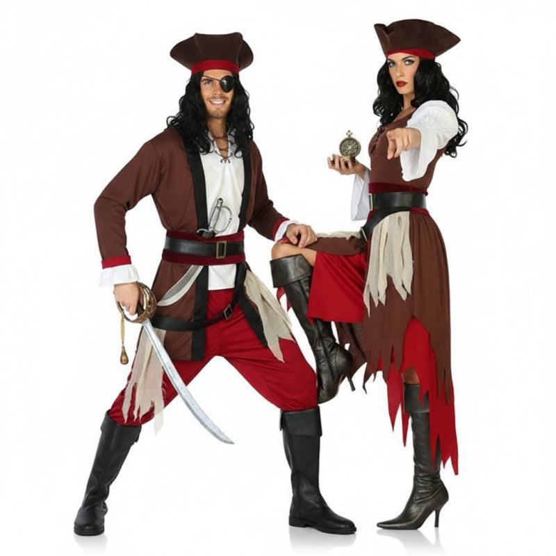 Costumi di coppia pirati dei Caraibi