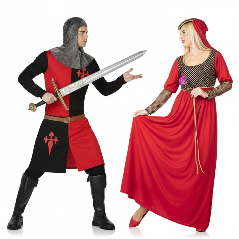 Costumi di coppia Medievali rossi