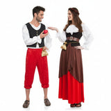 Costumi di coppia locandieri medievali