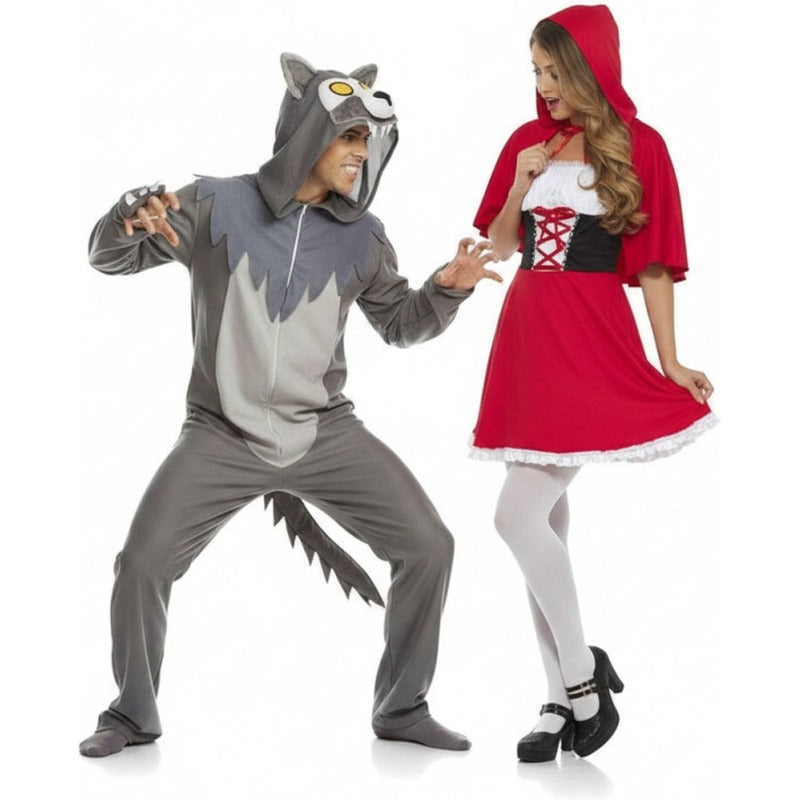 Costumi di coppia Lupo Cattivo e Cappuccetto Rosso