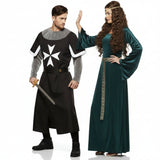 Costumi di coppia crociati e regina medievale