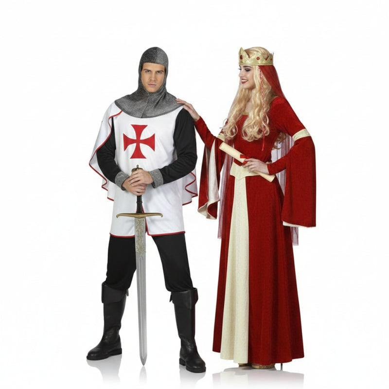Costumi di coppia Re medievali deluxe