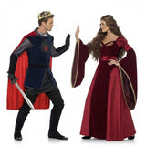 Costumi di coppia re medievali rossi