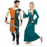 Costumi di coppia Guerriero e Fanciulla Medievale