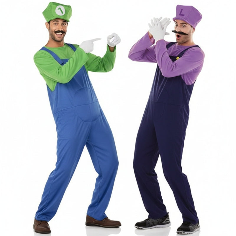 Costumi di coppia Super Luigi e Waluigi
