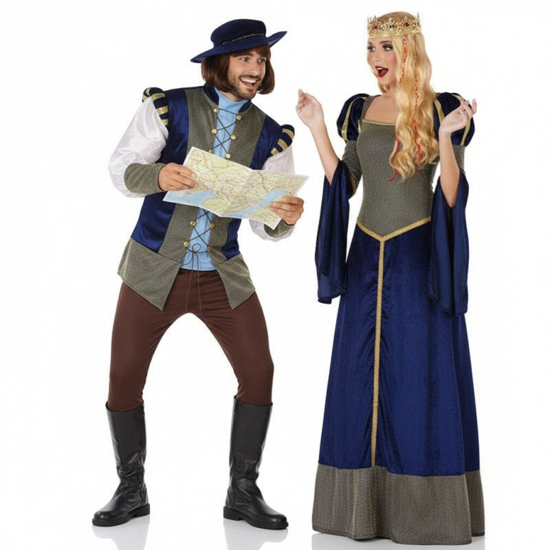 Costumi di coppia Principi medievali blu