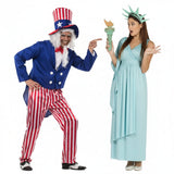 Costumi di coppia Zio Sam e Statua della Libertà
