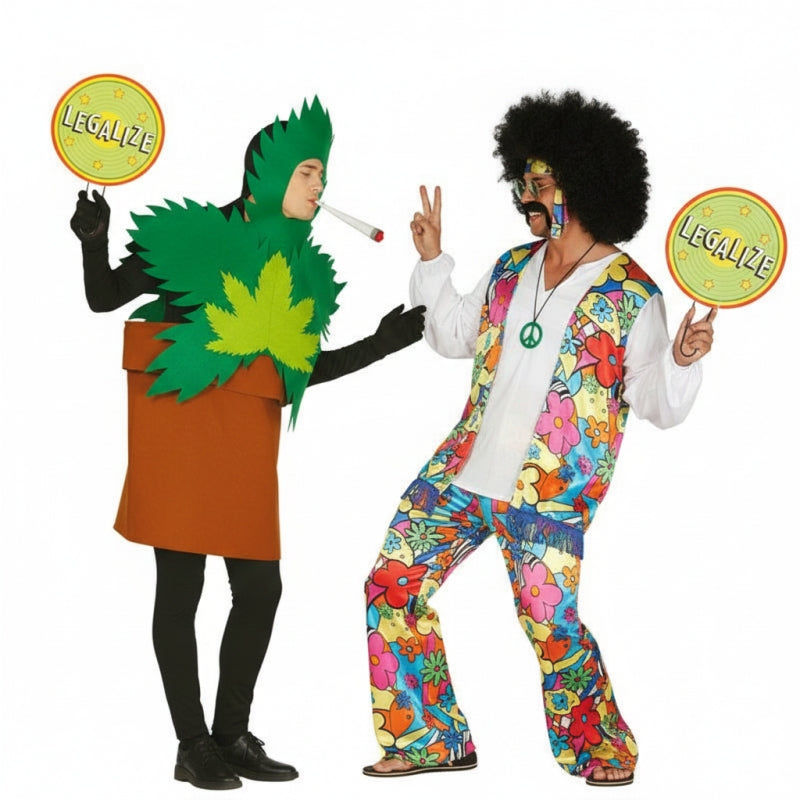 Costumi di coppia Pianta di Marijuana e Hippie Legalize
