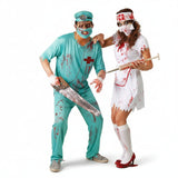 Costumi di coppia Chirurgo ed infermiera zombi