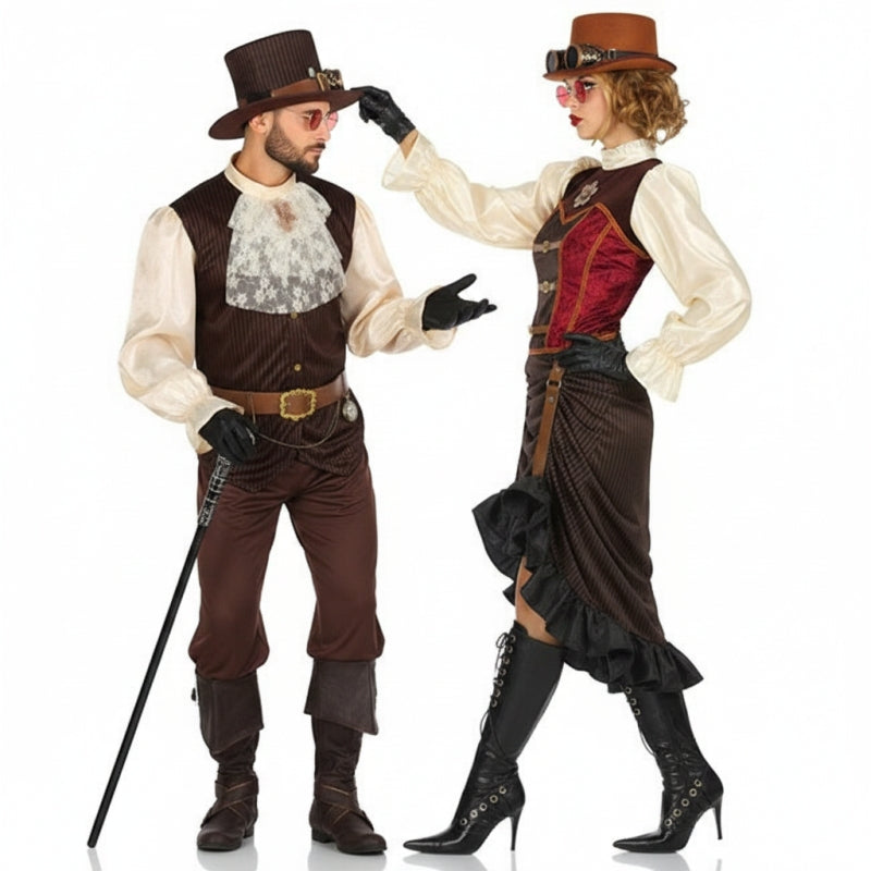Costumi di coppia Steampunk vittoriani