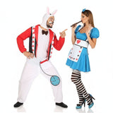 Costumi di coppia Alice Wonderland e Coniglio bianco