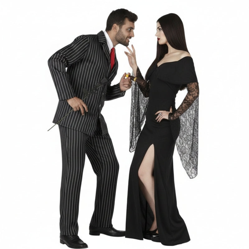 Costumi di coppia Sig. Gomez e Morticia della Famiglia Addams