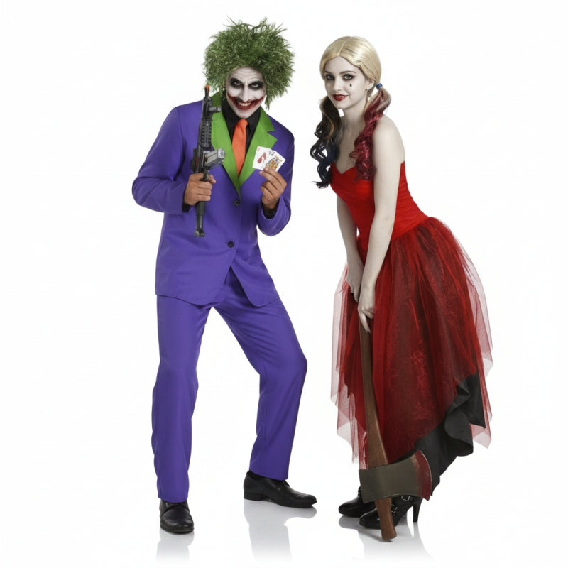 Costumi di coppia Cattivi Joker e Harley Quinn