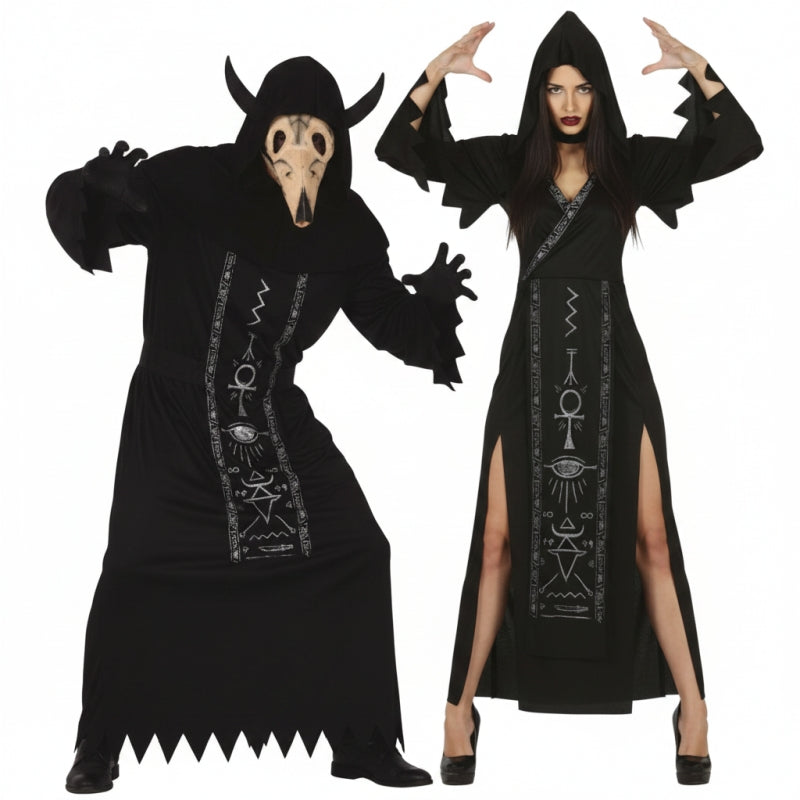 Costumi di coppia Baphomet e Strega Satanica