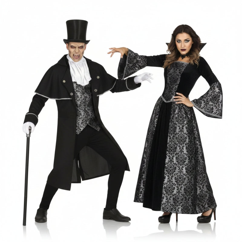 Costumi di coppia Vampiri Argentati
