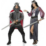 Costumi di coppia Re medievali grigi