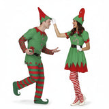 Costumi di coppia Elfi di Babbo Natale