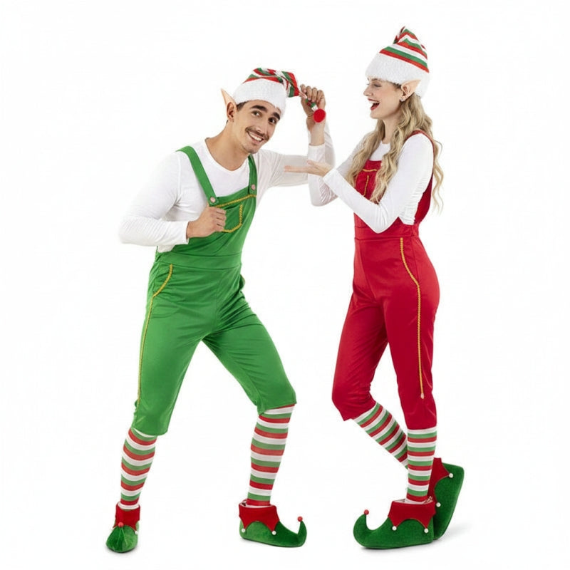 Costumi di coppia Elfi assistenti di Babbo Natale
