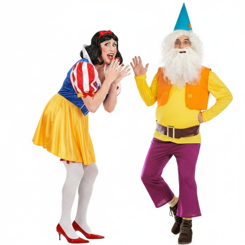 Costumi di coppia Nano e principessa di Biancaneve