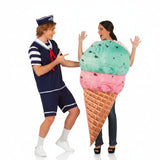 Costumi di coppia Venditore de Gelato e gelato