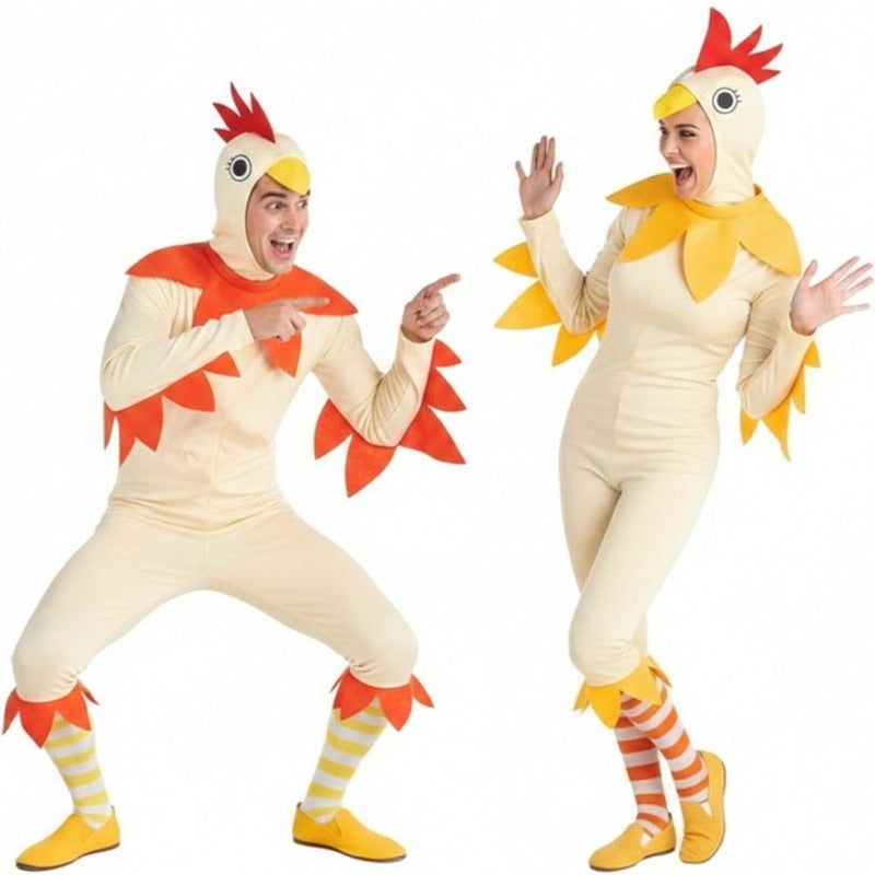 Costumi di coppia Gallo e Gallina Deluxe
