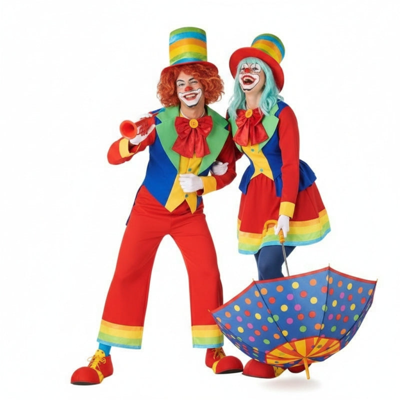 Costumi di coppia Clown della pubblicità Micolor