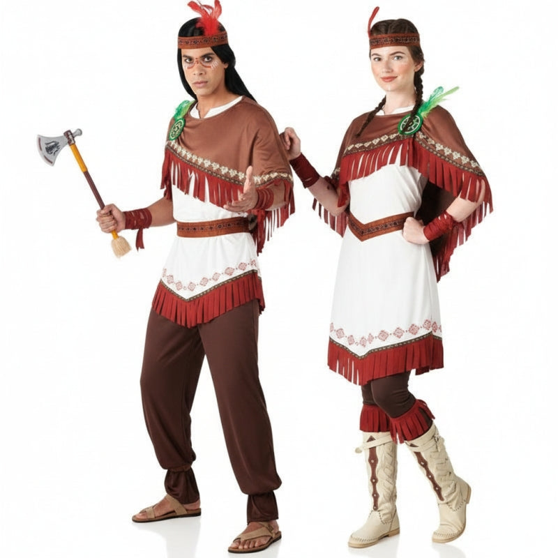 Costumi di coppia Indiani dalle nuvole bianche