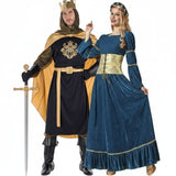 Costumi di coppia Re e dama medievali