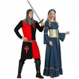 Costumi di coppia Soldato e fanciulla medievali