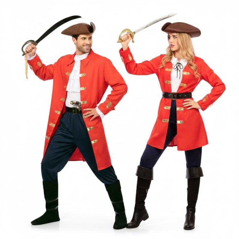 Costumi di coppia Pirati con ganci fantasia