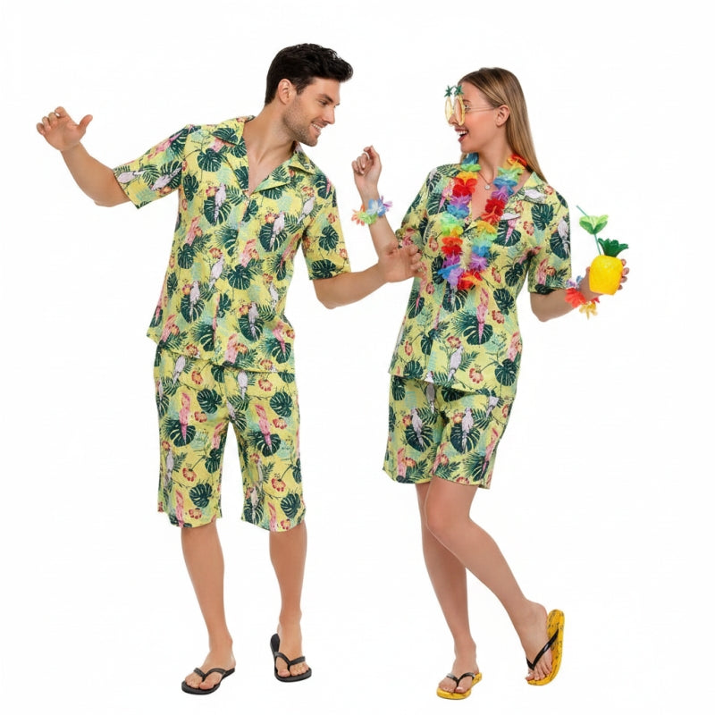 Costumi di coppia Hawaiani tropicali