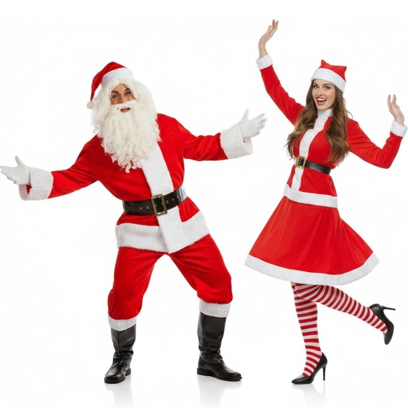 Costumi di coppia Babbo Natale Rossi