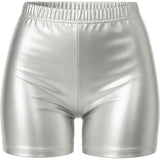 Pantalón Corto de disfraz Plata Metalizado para mujer Detalle