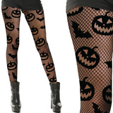 Pantys rejilla con calabazas