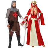 Costumi di coppia Cavaliere medievale e principessa