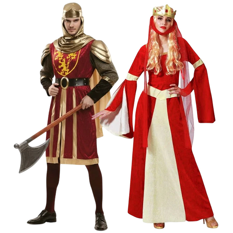 Costumi di coppia Medievali granati
