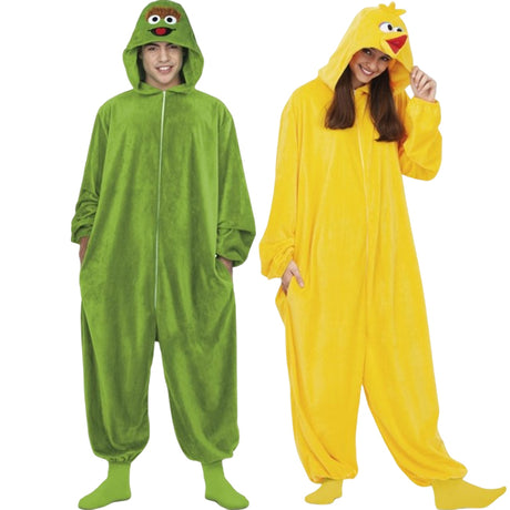 Pareja de Óscar y Gallina Caponata de Barrio Sésamo